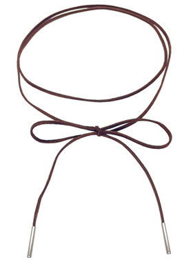 棕色项链绳长款蝴蝶结百搭简约软面气质欧美ins风格饰品通用配