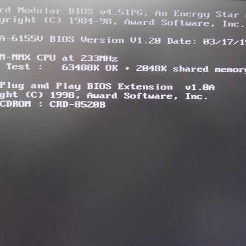 Advantech PCA-6155V Rev.A1 & 233MHz CPU & RAM (no fan)