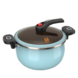康巴赫珐琅锅精铁炖锅家用微压汤锅焖烧锅不粘锅电磁炉燃气灶通用