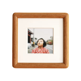 实木迷你小摆台3寸diy拍立得木质打印照片相框洗照片做成5寸摆件