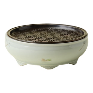 里作古青清供图三足蓄水壶承景德镇手工陶瓷干泡茶盘功夫茶具茶台