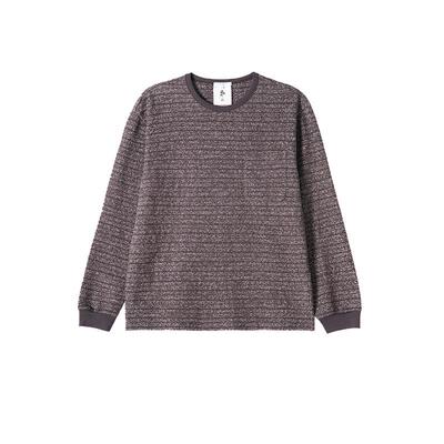 冬季男装大麻棉薄毛圈长袖T恤