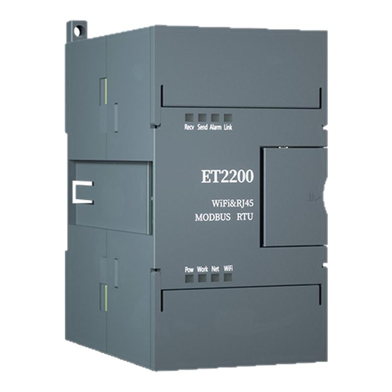 ET2200工业级WiFi以太网串口服务器RJ45通信模块MOdbusRTU网关RS485串口转wifi以太网 WEB端配置可拓展IO模块