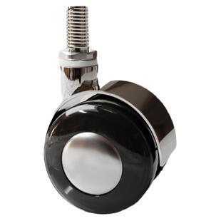 2寸平底家具刹车尼龙万向轮合金丝杆脚轮茶几床头柜金属静音滑轮