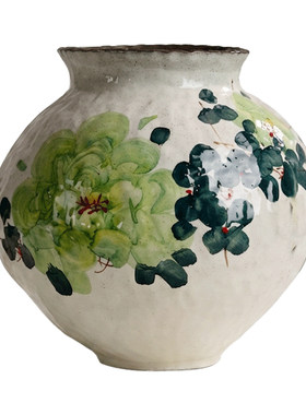 田园风陶瓷花器花瓶摆件水培插花
