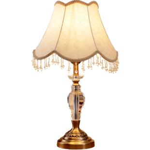 欧式水晶台灯装饰奢华结婚房卧室床头灯公主温馨浪漫客厅遥控台灯