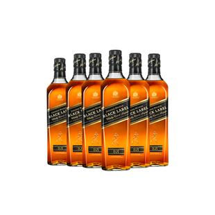 【官方正品】尊尼获加黑牌黑方苏格兰威士忌700ml*6洋酒