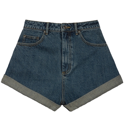 self-portrait高腰显瘦牛仔短裤