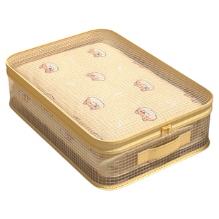 网纱四件套收纳袋家用卧室大容量防尘防潮整理盒可视窗被子防尘袋