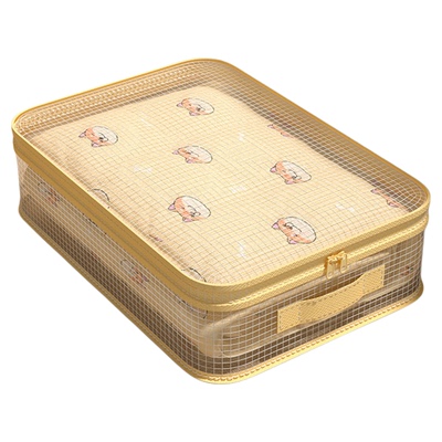 网纱四件套收纳袋家用卧室大容量防尘防潮整理盒可视窗被子防尘袋