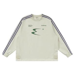 Mentmate 25AW 秋季多色简约运动风落肩卫衣男女情侣圆领logo上衣