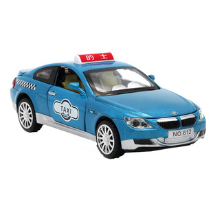 仿真回力宝马合金汽车模型 甲壳虫现代出租车的士玩具声光小汽车