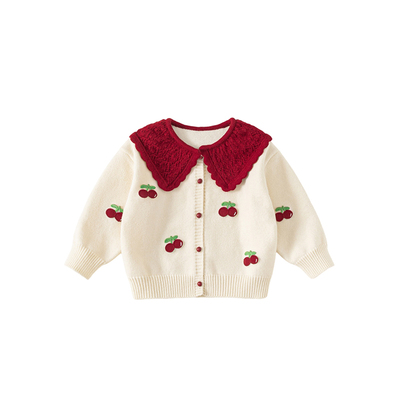 INSbobo女童针织毛衣春秋开衫潮