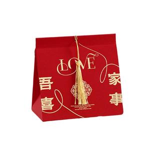2025新款中式结婚喜糖盒子高级感婚礼宾客回礼伴手礼手提喜糖袋子