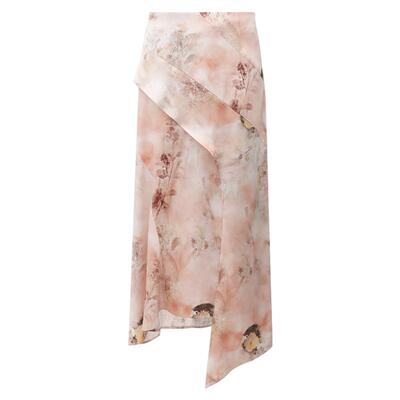 COCOBELLA晕染印花缎面半身裙