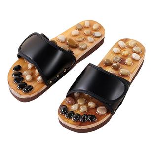 鹅卵石拖鞋足底脚底经络疏通按摩穴位养生保健防滑指压板室内拖鞋