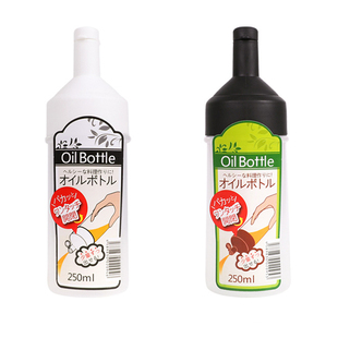 日本油壶调料醋瓶酱油番茄酱软塑料沙拉挤压调味瓶黑白简约250ml