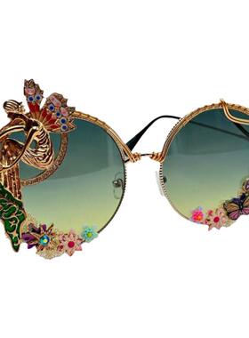 美国代购手作仙女翅膀金属丝太阳