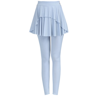 带裙连体裤女春秋夏薄款假两件打底裤高腰裙裤冰丝弹力裤裙小脚裤