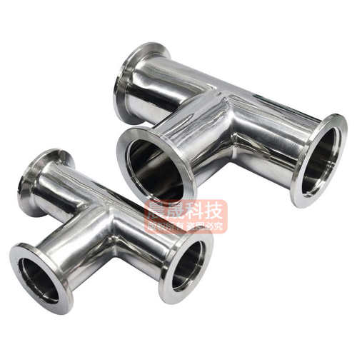 304不锈钢真空等径三通接头kf40快接25快装16卡盘管件法兰焊接25
