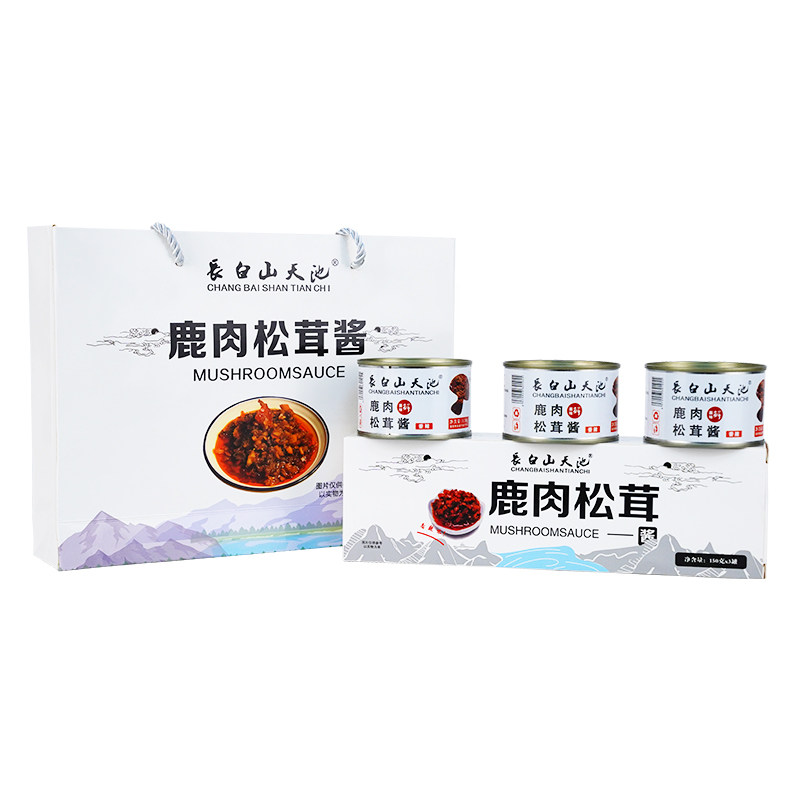 长白山天池鹿肉松茸酱东北特产