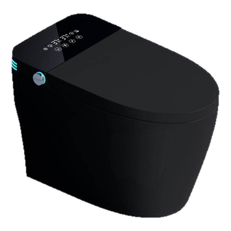 黑色智能马桶全自动翻盖一体式枪灰色家用电动即热遥控冲水坐便器