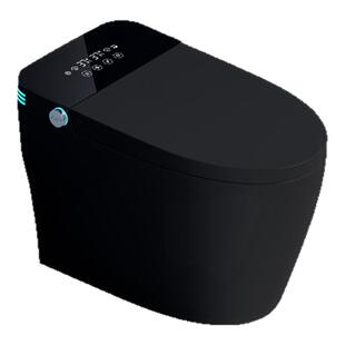 黑色智能马桶全自动翻盖一体式枪灰色家用电动即热遥控冲水坐便器