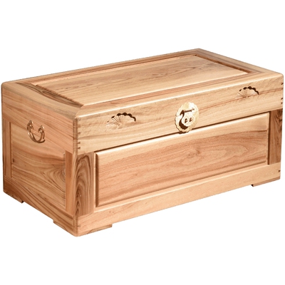 整板独板樟木箱子带锁婚嫁箱