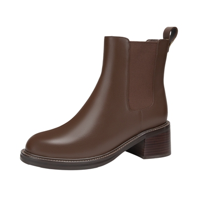 高跟切尔西靴美拉德短靴千百度