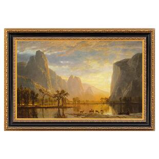风色希望山谷山水风景油画美式客厅挂画餐厅办公室背景墙装饰画