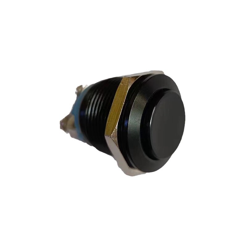 喇叭开关12V24V防水汽车改装19MM 螺丝脚自复位按钮黑色高头新品