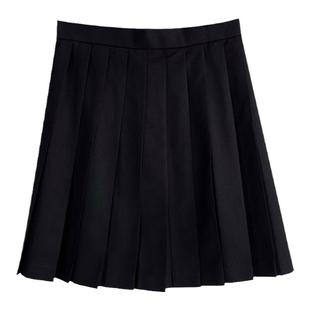 【十字银河】纯色JK裙基础款半身裙制服裙 jk长裙黑色百褶A字短裙