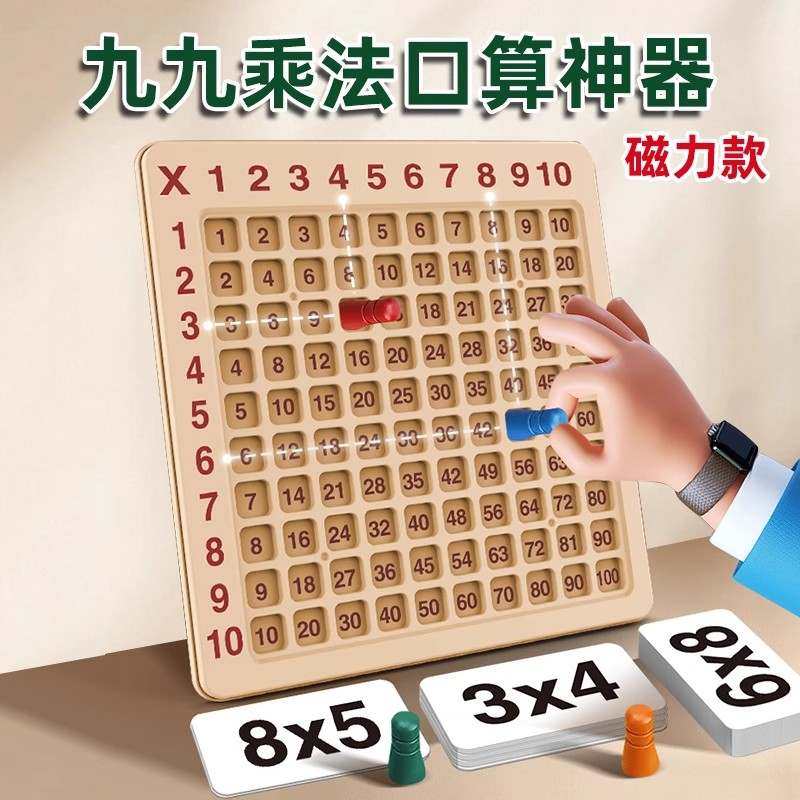 九九乘法口诀表背诵神器桌游小学生二年级上册数学大99乘除法教具