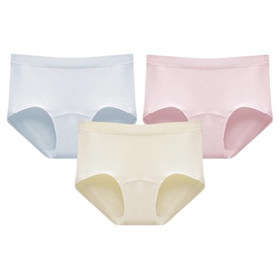 猫人新款女士三角裤新疆长绒棉A类10A抑菌加长内裆包臀高腰内裤