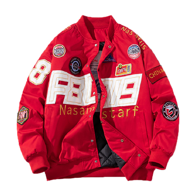 mYes牧野森街头风赛车情侣夹克