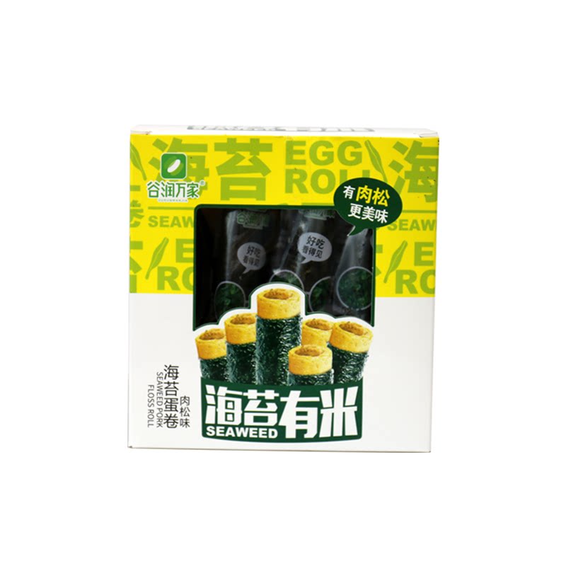 谷润万家海苔有米网红蛋卷酥 海苔肉松味夹心卷 酥脆儿童休闲零食