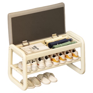 实木换鞋凳门口家用穿鞋凳入户门高级感可坐鞋柜玄关储物坐凳一体