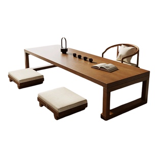 茶台茶桌实木榻榻米矮桌子坐地简约现代茶几桌客厅家用飘窗桌子