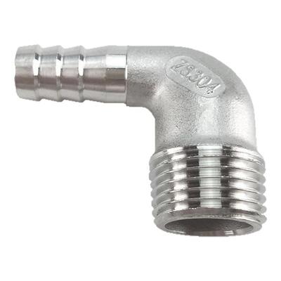 304不锈钢304不锈钢外丝90度弯头