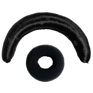 甜甜圈抱面汉服假发唐风贵妃仙女造型月牙抱面古风汉服大头圆牛角