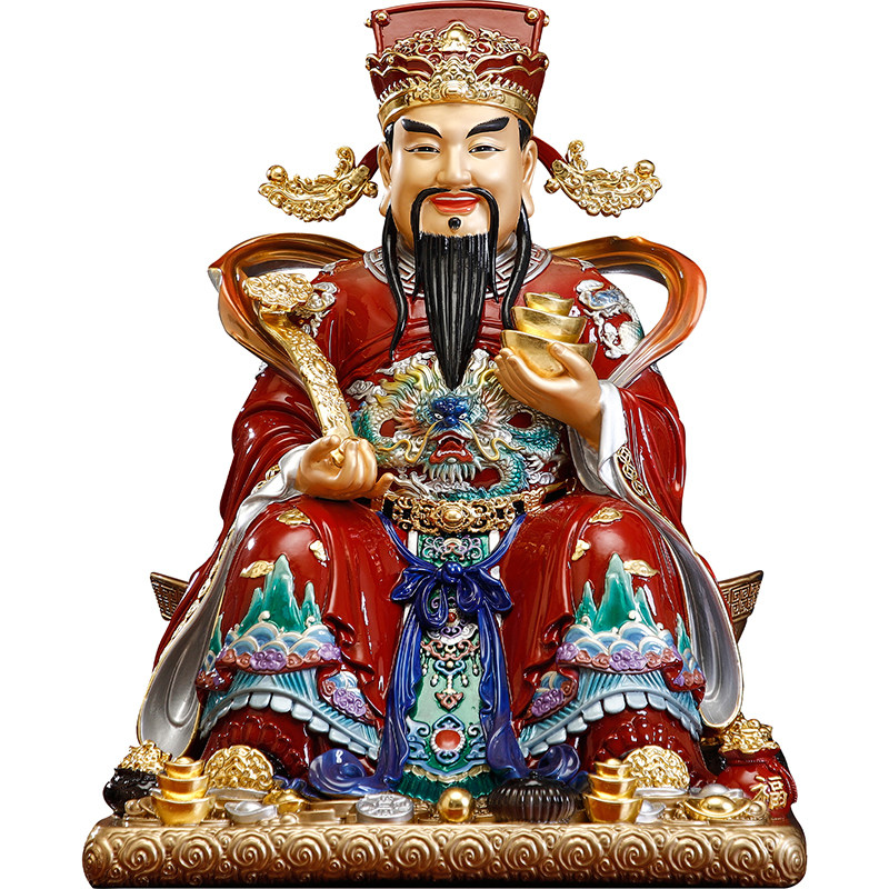 财神爷摆件招财家用纯铜财神爷供奉神像店铺公司开业文财神佛像