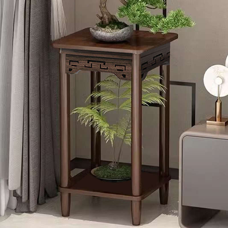 实木花架子盆栽室内落地式客厅小阳台托架展示新中式花盆摆件置物