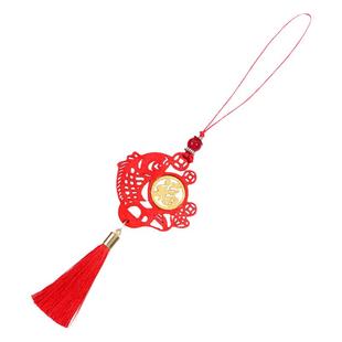 新年春节盆景树木挂件商场企业活动装饰品室外街景双色木牌挂坠饰