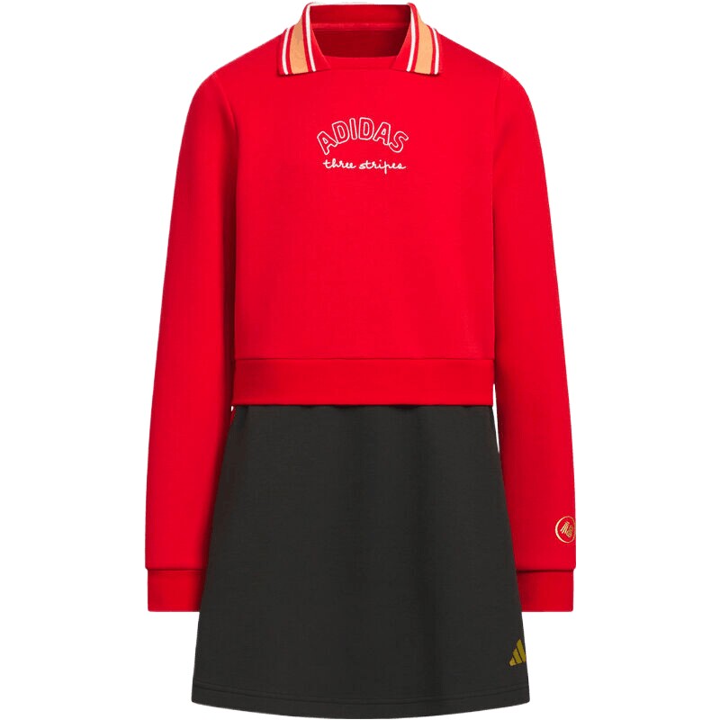 adidas阿迪达斯女大童运动休闲长袖连衣裙KV6916