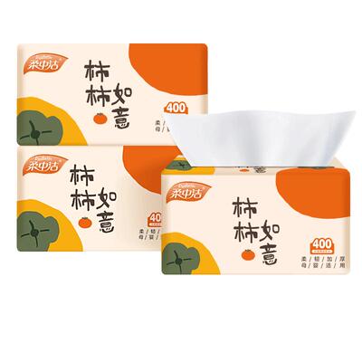 柔中洁100抽20包4层抽纸面巾纸