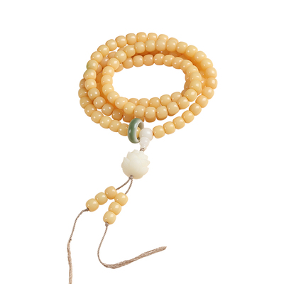 风化菩提根108颗念珠佛珠手链