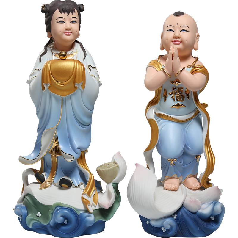 金童玉女陶瓷锵锵招财