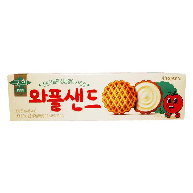 韩国进口克丽安苹果夹心华夫饼干