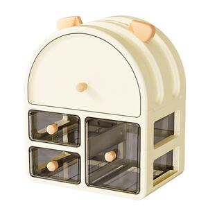 桌面收纳盒抽屉式办公室书桌上文具置物架防灰尘大容量杂物储物箱