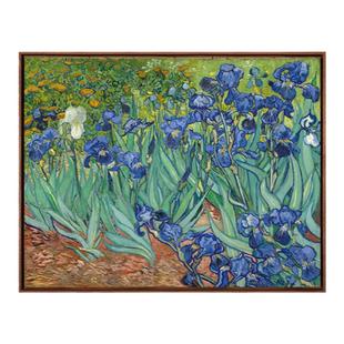 新品 梵高《鸢尾花》现代客厅玄关沙发背景墙装饰画数字油画版画